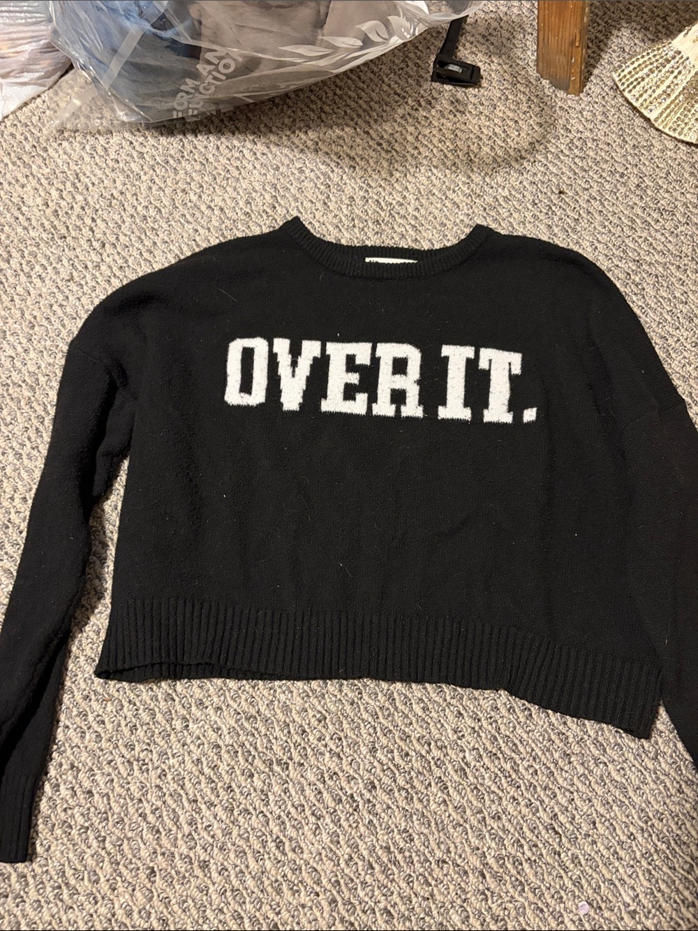 Black Lettered Sweater